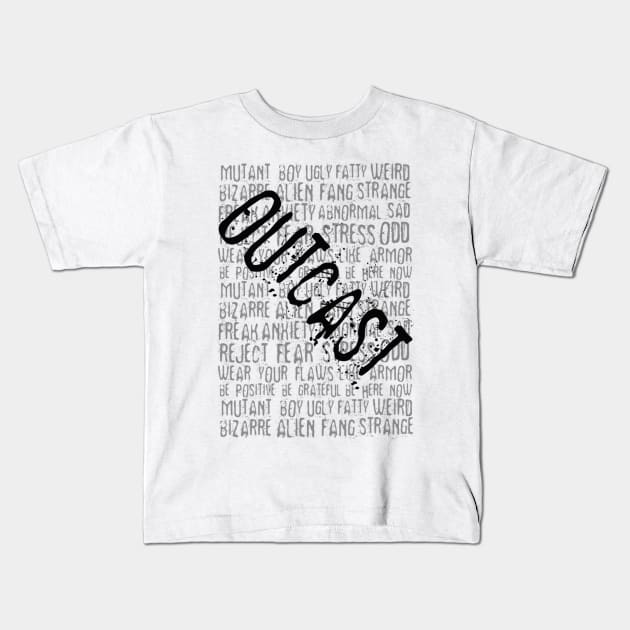 Outcast Kids T-Shirt by adorkabledustinwood